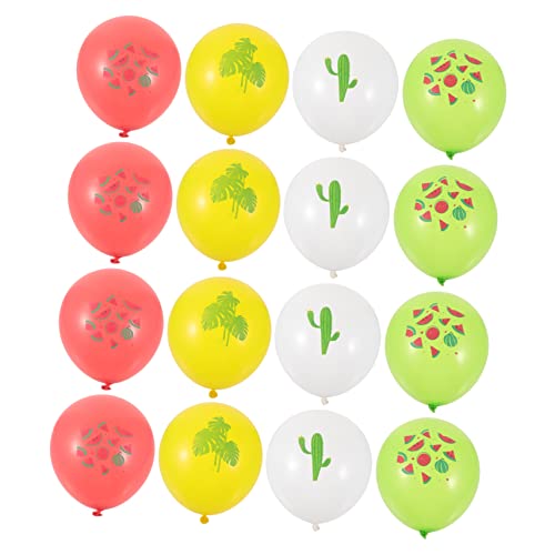 PLAFOPE 16St hawaiianischer Ballon Wassermelonen-Girlande Luftballons latex ballons wandverkleidung Ornament Hawaii-Partydekorationen Partydekorationen im hawaiianischen Stil Emulsion von PLAFOPE