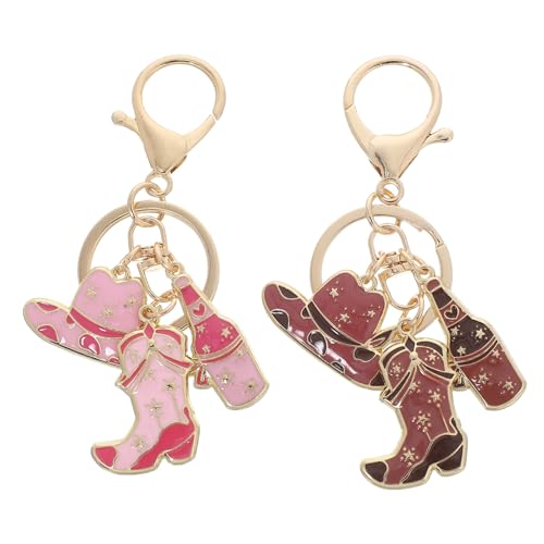 PLAFOPE 2 Stück Cowboyhut -Stiefelanhänger Hut-Anhänger Schlüsselanhänger Accessoires für Damen Boot-Schlüsselbund Cowboyhüte Schlüsselanhänger Zinklegierung PLAFOPE 2 Stück Cowboyhut -Stiefelanhänger Hut-Anhänger Schlüsselanhänger Accessoires für Damen Boot-Schlüsselbund Cowboyhüte Schlüsselanhänger Zinklegierung von PLAFOPE