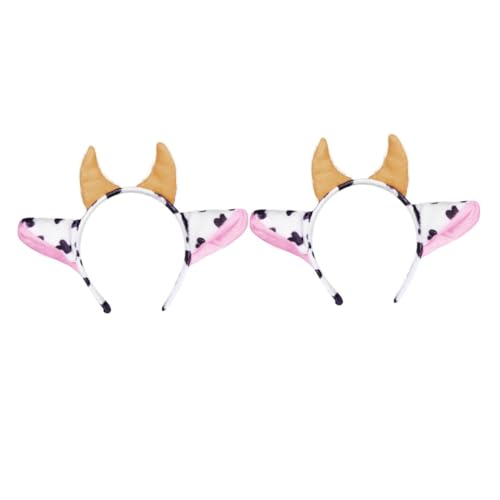 PLAFOPE 2 Stück Haarreif Kuhhörner Cartoon Kopfschmuck Party Deko Niedlich Robust für Jungen Mädchen Festkostüm PLAFOPE 2 Stück Haarreif Kuhhörner Cartoon Kopfschmuck Party Deko Niedlich Robust für Jungen Mädchen Festkostüm von PLAFOPE