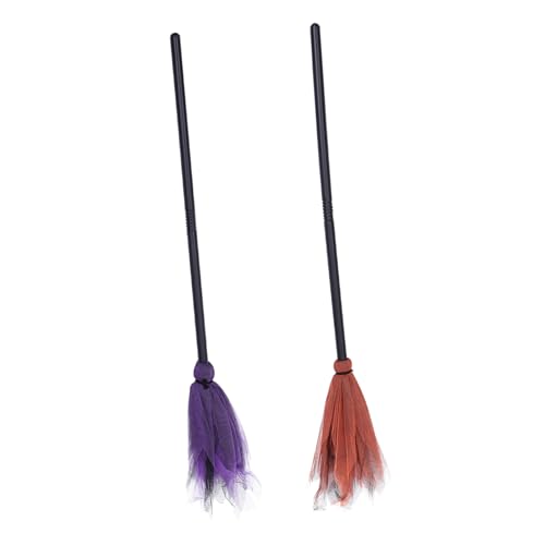 PLAFOPE 2 Stück Halloween Hexenbesen Dekoration Leichtes Kunststoff Mesh Buntes Party Zubehör für Gruselige Halloween Veranstaltung Zufällige Farbe PLAFOPE 2 Stück Halloween Hexenbesen Dekoration Leichtes Kunststoff Mesh Buntes Party Zubehör für Gruselige Halloween Veranstaltung Zufällige Farbe von PLAFOPE