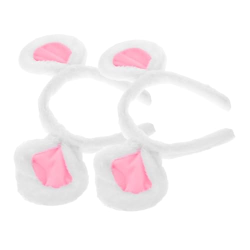 PLAFOPE 2 Stück Niedliches Plüsch mausohren stirnband Weiches Bequemes Haaraccessoire für Erwachsene Kuscheliges Halloween kostümzubehör Einfach zu Tragen und Auffällig von PLAFOPE
