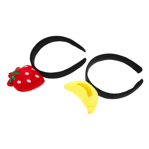 PLAFOPE 2 Stück Obst Haarreifen mit Erdbeer und Bananen Motiv Auffällige Kostüm Accessoires für Festivals Cosplay Party und Fotos Leichtes Bequemes Design für Vielseitigen Einsatz PLAFOPE 2 Stück Obst Haarreifen mit Erdbeer und Bananen Motiv Auffällige Kostüm Accessoires für Festivals Cosplay Party und Fotos Leichtes Bequemes Design für Vielseitigen Einsatz von PLAFOPE