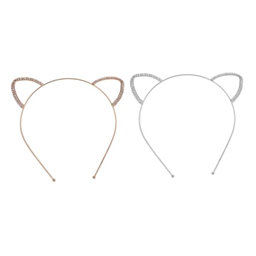 PLAFOPE 2 Stück Teiliges Cat Ear Haarreif aus Legierung Flexibles Cosplay Haarschmuck für Erwachsene Party Accessoire für Karneval und Bühnenauftritte Silberne und Goldene Katzenohren PLAFOPE 2 Stück Teiliges Cat Ear Haarreif aus Legierung Flexibles Cosplay Haarschmuck für Erwachsene Party Accessoire für Karneval und Bühnenauftritte Silberne und Goldene Katzenohren von PLAFOPE