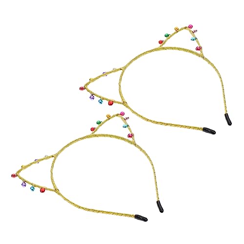 PLAFOPE 2 Stück Teiliges Katzenohren Haarband mit Glocke Leichtes Bequemes Stirnband für Damen Mädchen Süßes Animal Ear Hairband für Cosplay Party Halloween Weihnachten PLAFOPE 2 Stück Teiliges Katzenohren Haarband mit Glocke Leichtes Bequemes Stirnband für Damen Mädchen Süßes Animal Ear Hairband für Cosplay Party Halloween Weihnachten von PLAFOPE