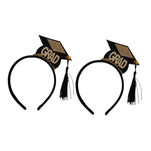 PLAFOPE 2 Stück Teiliges Mini Tassel Hut Haarreif Leichte Party Haarschmuck für Abschlussfeier Stilvolle Kopfbedeckung für Damen Dekorativ Fotorequisite Geeignet von PLAFOPE