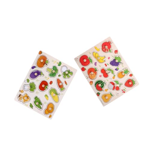 PLAFOPE 2 Stück Teiliges Montessori Holz Steckpuzzle mit Gemüse Obstmustern Pädagogisches Lernspielzeug zur Feinmotorik Handkoordination und Lebensmittelerkennung für Kleinkinder PLAFOPE 2 Stück Teiliges Montessori Holz Steckpuzzle mit Gemüse Obstmustern Pädagogisches Lernspielzeug zur Feinmotorik Handkoordination und Lebensmittelerkennung für Kleinkinder von PLAFOPE