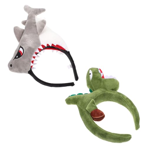 PLAFOPE 2 Stück Teiliges Niedliche Haarreife mit Tiermotiven Kuschelige Stirnbänder mit Meeresbewohner und Dinosaurierkopf Kreative und Langlebige Tierkopfbedeckung für Party und PLAFOPE 2 Stück Teiliges Niedliche Haarreife mit Tiermotiven Kuschelige Stirnbänder mit Meeresbewohner und Dinosaurierkopf Kreative und Langlebige Tierkopfbedeckung für Party und von PLAFOPE