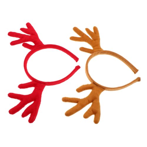 PLAFOPE 2 Stück Teiliges Rentier Geweih Haarreif Set Rote und Braune Hirschhörner Festliche Tierkopf Haarreifen für Halloween Weihnachten Party Dekoration und Weihnachtsfeier Zubehör PLAFOPE 2 Stück Teiliges Rentier Geweih Haarreif Set Rote und Braune Hirschhörner Festliche Tierkopf Haarreifen für Halloween Weihnachten Party Dekoration und Weihnachtsfeier Zubehör von PLAFOPE