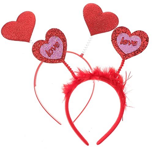 PLAFOPE 2 Stück Valentinstag Haarband Love Heart Haarschmuck Damen Leichtes Festliches Stirnband mit Süßem für Party und Alltag Komfortabel und Sicher für Verschiedene Frisuren PLAFOPE 2 Stück Valentinstag Haarband Love Heart Haarschmuck Damen Leichtes Festliches Stirnband mit Süßem für Party und Alltag Komfortabel und Sicher für Verschiedene Frisuren von PLAFOPE