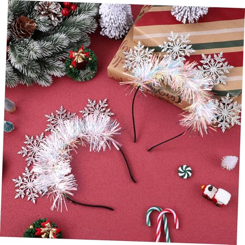 PLAFOPE 2 Weihnachtliches Schneeflocken Haarreif Teilig mit Glitzer Stabiles Weiches Filzmaterial Komfortables Wiederverwendbares Party Accessoire für Damen und Mädchen PLAFOPE 2 Weihnachtliches Schneeflocken Haarreif Teilig mit Glitzer Stabiles Weiches Filzmaterial Komfortables Wiederverwendbares Party Accessoire für Damen und Mädchen von PLAFOPE