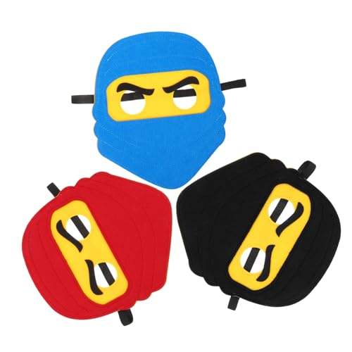 PLAFOPE 3 Stück Teiliges Ninja Masken für Leichte Filzmasken mit Elastischem Band Atmungsaktiv und Angenehm Farbenfrohe Piraten und Ninja Motive für Karneval Party und Cosplay PLAFOPE 3 Stück Teiliges Ninja Masken für Leichte Filzmasken mit Elastischem Band Atmungsaktiv und Angenehm Farbenfrohe Piraten und Ninja Motive für Karneval Party und Cosplay von PLAFOPE