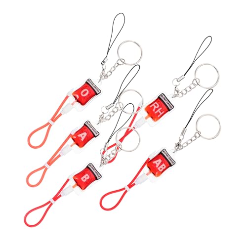 PLAFOPE 5 Stück Teiliges Blutgruppen Schlüsselanhänger Schlüsselanhänger Halter für Taschen Halloween Dekoration für Schlüssel Handtaschen und Rucksäcke PLAFOPE 5 Stück Teiliges Blutgruppen Schlüsselanhänger Schlüsselanhänger Halter für Taschen Halloween Dekoration für Schlüssel Handtaschen und Rucksäcke von PLAFOPE