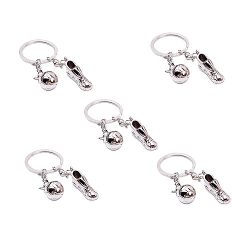 PLAFOPE 5 Stück Teiliges Fußball Schlüsselanhänger Silberne Fußballschuh Anhänger Dekorativer Sport Schlüsselanhänger für Fußballfans Praktische und Hochwertige Souvenir Accessoires PLAFOPE 5 Stück Teiliges Fußball Schlüsselanhänger Silberne Fußballschuh Anhänger Dekorativer Sport Schlüsselanhänger für Fußballfans Praktische und Hochwertige Souvenir Accessoires von PLAFOPE