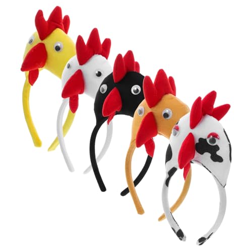 PLAFOPE Hühner-stirnband Für Erwachsene Plüsch Halloween-stirnbänder-set 5-teilig Lustiges Hühner-haarband Für Damen Und Kinder PLAFOPE Hühner-stirnband Für Erwachsene Plüsch Halloween-stirnbänder-set 5-teilig Lustiges Hühner-haarband Für Damen Und Kinder von PLAFOPE