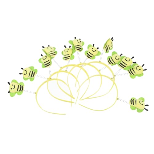 PLAFOPE 6 Stück Bienen Haarreifen mit Bienenmotiv Gelb Niedliche Tier Stirnbänder für Kostüm Cosplay Geburtstagsfeier Bühnenauftritt und Festliche Anlässe von PLAFOPE