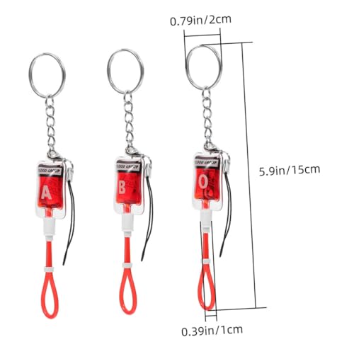 PLAFOPE 6 Stück Halloween Schlüsselanhänger Blutgruppen design B Gothic Party Anhänger Horror Deko für Halloween Goodie Bag und Partyzubehör von PLAFOPE