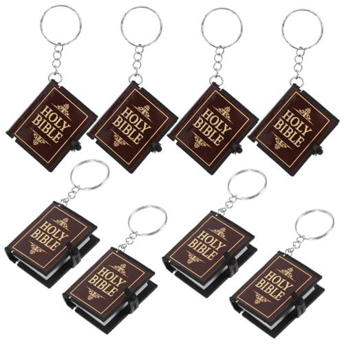 PLAFOPE 8 Stück 8-teiliges Bibel Schlüsselanhänger Miniatur Buchanhänger Leichtes Dekoratives Religiöses Geschenk für Kommunion und Festival Geeignet für Männer und Frauen PLAFOPE 8 Stück 8-teiliges Bibel Schlüsselanhänger Miniatur Buchanhänger Leichtes Dekoratives Religiöses Geschenk für Kommunion und Festival Geeignet für Männer und Frauen von PLAFOPE