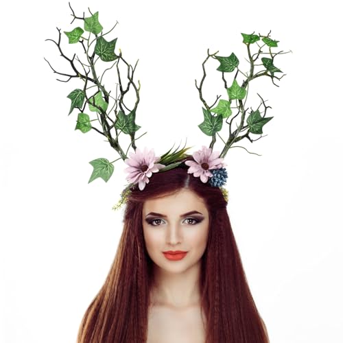 PLAFOPE Baumzweig Haarreif mit Simulierten Blumen Elegantes Party cosplay Stirnband Verstellbar für Damen und Mädchen Festliche Kopfbedeckung für Hochzeit Festival und Fotoshooting PLAFOPE Baumzweig Haarreif mit Simulierten Blumen Elegantes Party cosplay Stirnband Verstellbar für Damen und Mädchen Festliche Kopfbedeckung für Hochzeit Festival und Fotoshooting von PLAFOPE