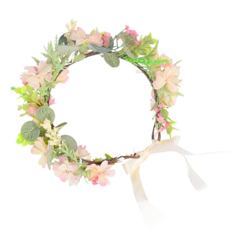 PLAFOPE Blumen Haarkranz für Hochzeit und Braut Stirnband mit Girlande Perfekter Haarschmuck für Festlichkeiten Fotorequisiten und Besondere Anlässe von PLAFOPE