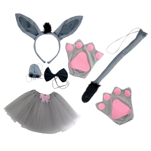 PLAFOPE Donkey Cosplay Set Teiliges Tierkostüm mit Esel Ohren Stirnband und Bühnenequipment für Halloween Karneval Geburtstag Animal Party Requisiten für Erwachsene PLAFOPE Donkey Cosplay Set Teiliges Tierkostüm mit Esel Ohren Stirnband und Bühnenequipment für Halloween Karneval Geburtstag Animal Party Requisiten für Erwachsene von PLAFOPE
