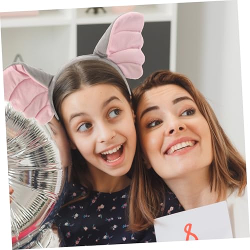 PLAFOPE Elefanten Kostüm mit Kopfband Fliege und Kuschelige Elefantenohren für Erwachsene Niedliches Tier accessoire für Halloween Cosplay Karneval und Mottopartys von PLAFOPE