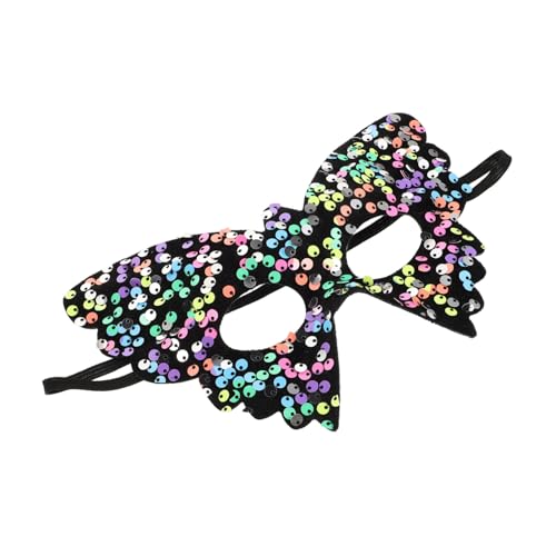 PLAFOPE Elegante Schmetterlings-paillettenmaske Damen Venezianische Halbgesichtsmaske für Halloween Karneval Cosplay Party Kostüm Stilvolles Komfortables Accessoire mit Funkelnden von PLAFOPE