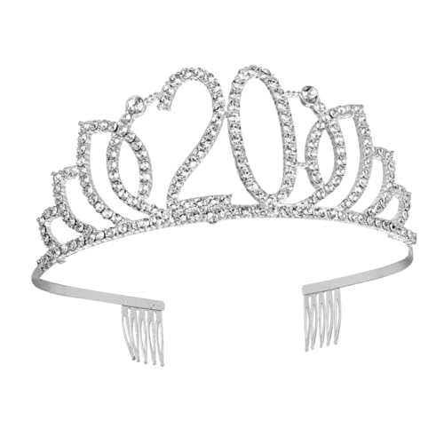 PLAFOPE Geburtstagskrone mit Funkelnden Zahlen Filigraner Kopfschmuck und Stilvolle Kuchen Dekoration in Silber für Frauen und Mädchen Perfektes Accessoire für Geburtstagsfeiern und PLAFOPE Geburtstagskrone mit Funkelnden Zahlen Filigraner Kopfschmuck und Stilvolle Kuchen Dekoration in Silber für Frauen und Mädchen Perfektes Accessoire für Geburtstagsfeiern und von PLAFOPE