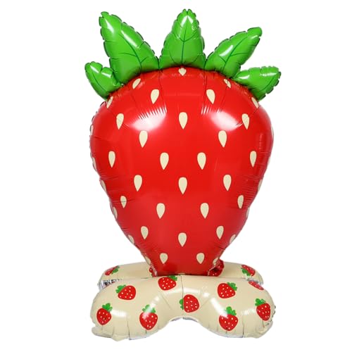 PLAFOPE Giant Standing Strawberry Aluminum Balloon Wiederverwendbar Robust Für Sommerparty Kindergeburtstag Festdekoration Fotorequisite PLAFOPE Giant Standing Strawberry Aluminum Balloon Wiederverwendbar Robust Für Sommerparty Kindergeburtstag Festdekoration Fotorequisite von PLAFOPE
