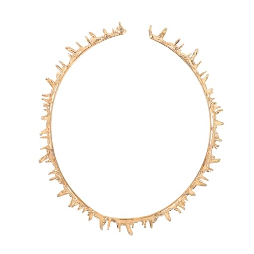 PLAFOPE Goldene Krone Haarschmuck für Halloween Gothic Kostüm Party Accessoire Handgefertigtes Stirnband mit Spitzen Schmuck Leichtes Cosplay Headpiece für Damen für Gothic Themenpartys PLAFOPE Goldene Krone Haarschmuck für Halloween Gothic Kostüm Party Accessoire Handgefertigtes Stirnband mit Spitzen Schmuck Leichtes Cosplay Headpiece für Damen für Gothic Themenpartys von PLAFOPE