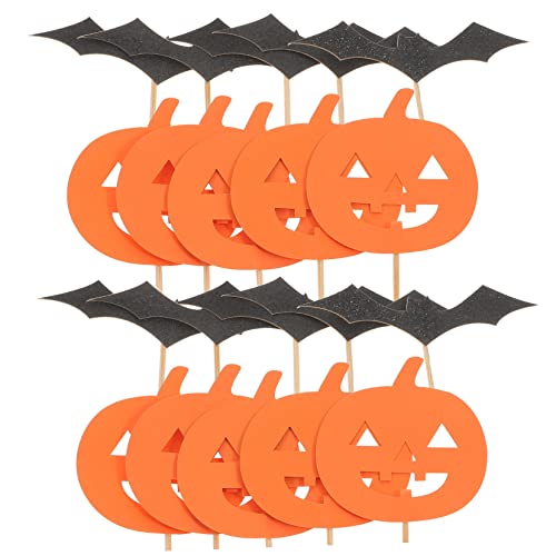 PLAFOPE Halloween Cake Topper Set 10 Stück Spinne Kürbis Fledermaus Weiß Lebensmittelecht Kunststoff Sicher Ornament PLAFOPE Halloween Cake Topper Set 10 Stück Spinne Kürbis Fledermaus Weiß Lebensmittelecht Kunststoff Sicher Ornament von PLAFOPE