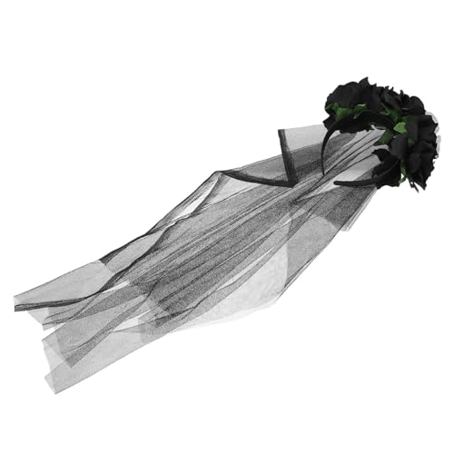 PLAFOPE Halloween Haarschmuck Damen Spinnen Haarreif mit Schwarzem Mesh Spitzen Schleier und Realistischer Rosenblüte Verstellbar Bequem für Kostüm Party Karneval und Maske PLAFOPE Halloween Haarschmuck Damen Spinnen Haarreif mit Schwarzem Mesh Spitzen Schleier und Realistischer Rosenblüte Verstellbar Bequem für Kostüm Party Karneval und Maske von PLAFOPE