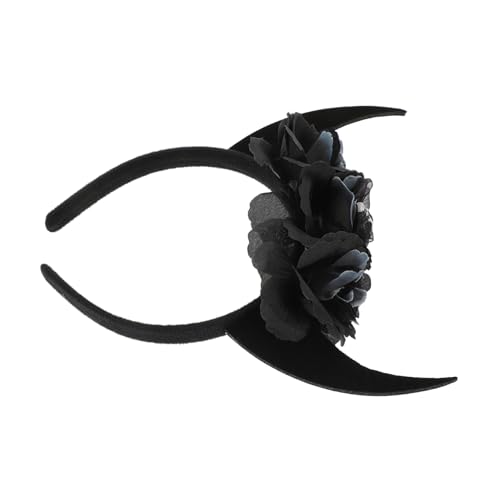 PLAFOPE Halloween Teufelshorn Stirnband für Erwachsene Leichtes Cosplay Haarreifen mit Realistischem Ox Horn Design für Kostümparty Karneval und Halloween Prank von PLAFOPE