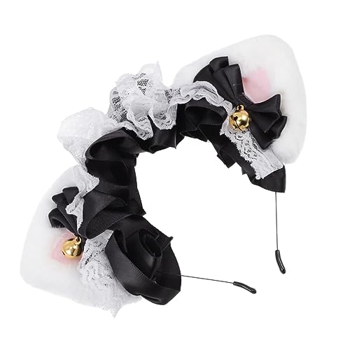 PLAFOPE Lace Katzenohren Haarreif Leichtes Bequemes Stirnband mit Weiß Schwarzem Satinband Dekoratives Haarschmuck für Halloween Weihnachtsfeier und Geschenk für Frauen und Mädchen PLAFOPE Lace Katzenohren Haarreif Leichtes Bequemes Stirnband mit Weiß Schwarzem Satinband Dekoratives Haarschmuck für Halloween Weihnachtsfeier und Geschenk für Frauen und Mädchen von PLAFOPE