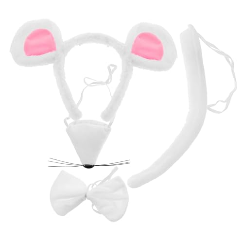 PLAFOPE Mauskostüm Set Erwachsene Weiche Plüschohren Stirnband Fliege Partyzubehör für Halloween Karneval Kostümfest PLAFOPE Mauskostüm Set Erwachsene Weiche Plüschohren Stirnband Fliege Partyzubehör für Halloween Karneval Kostümfest von PLAFOPE