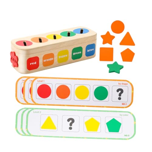 PLAFOPE Montessori Holz formsortierer Lernspielzeug für Jungen Mädchen Frühe Entwicklung Formen Farbzuordnung Tragbar Spielerisch Kognitive Fähigkeiten von PLAFOPE