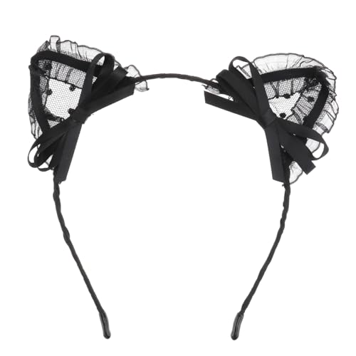 PLAFOPE Netzgarn Spitzen Katzenohren Haarreif Festival Haarschmuck mit Süßem Design Langlebiges Performance Haar Accessoire für Party und Kostüm PLAFOPE Netzgarn Spitzen Katzenohren Haarreif Festival Haarschmuck mit Süßem Design Langlebiges Performance Haar Accessoire für Party und Kostüm von PLAFOPE