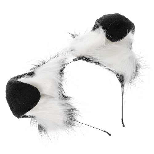PLAFOPE Plüsch Hund Ohren Stirnband Cosplay Kostüm Haarreif mit Flecken Kreative Tierohren Haaraccessoire für Mädchen Party Karneval Fasching Zubehör PLAFOPE Plüsch Hund Ohren Stirnband Cosplay Kostüm Haarreif mit Flecken Kreative Tierohren Haaraccessoire für Mädchen Party Karneval Fasching Zubehör von PLAFOPE