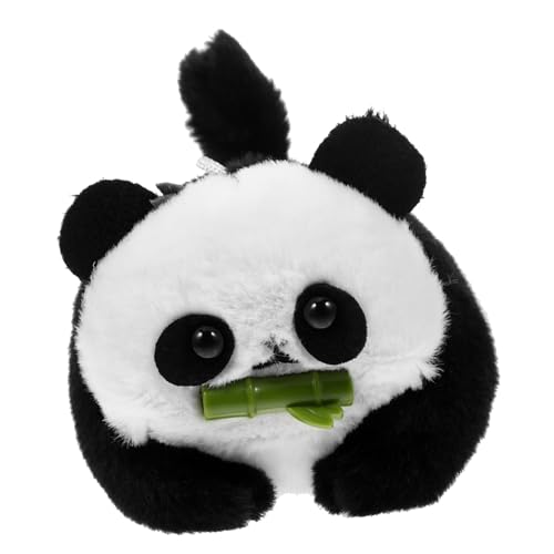 PLAFOPE Plüschanhänger mit Schwanzwackeln und Quietschfunktion Niedliches Tier Schlüsselanhänger Leichtes Rucksack Accessoire Kuscheltier für Panda Fans von PLAFOPE