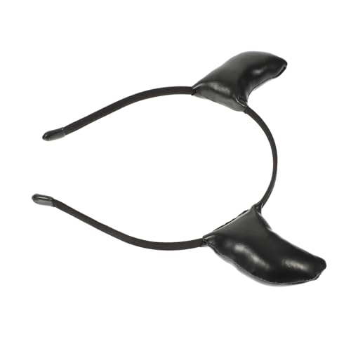 PLAFOPE Teufelshörner Haarreif Halloween Kopfschmuck Handgefertigt Schwarzer Haarreif mit Hörnern für Damen und Auffälliges Party Accessoire für Karneval und Kostümfest von PLAFOPE