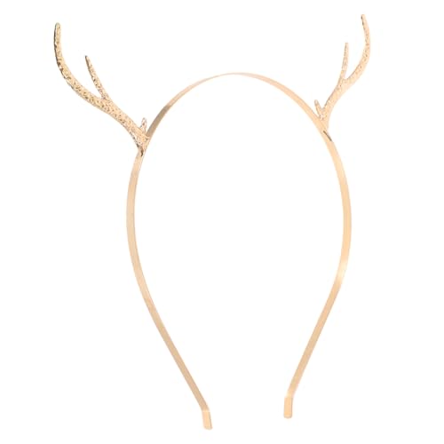 PLAFOPE Weihnachtliches Haarband Rentier Geweih Design Metalllegierung Haarreif Festliche Party Accessoires für Erwachsene und Cosplay Kostüm Weihnachten von PLAFOPE