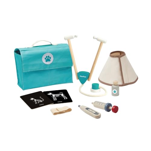 PlanToys Tierarzt Set Kinder - Tierarzt Spielzeug Kinder - Arztkoffer Kinder für Spielzeugtier mit 3 medizinischen Geräten und Aufbewahrungstasche PlanToys Tierarzt Set Kinder - Tierarzt Spielzeug Kinder - Arztkoffer Kinder für Spielzeugtier mit 3 medizinischen Geräten und Aufbewahrungstasche von PlanToys