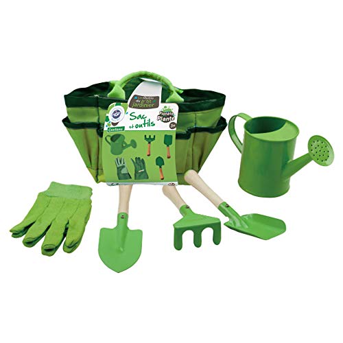 PLANETE PLANTE - 6-teiliges Gartentasche-Set - Gartenwerkzeuge - 170064 - Metall - Garten - Natur - Pflanze - Blumen - Schaufel - Rechen - Gießkanne - Handschuh - Kinderspiel - Ab 3 Jahren PLANETE PLANTE - 6-teiliges Gartentasche-Set - Gartenwerkzeuge - 170064 - Metall - Garten - Natur - Pflanze - Blumen - Schaufel - Rechen - Gießkanne - Handschuh - Kinderspiel - Ab 3 Jahren von PLANETE PLANTE