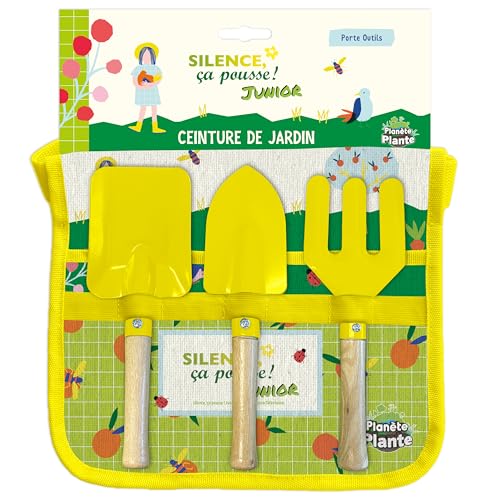 PLANETE Plante - Gartenwerkzeuggürtel - Stille wächst es - 170528SP - Metall - Garten - Natur - Pflanze - Blumen - Ausrüstung - Kinderspiel - Ab 3 Jahren von PLANETE PLANTE