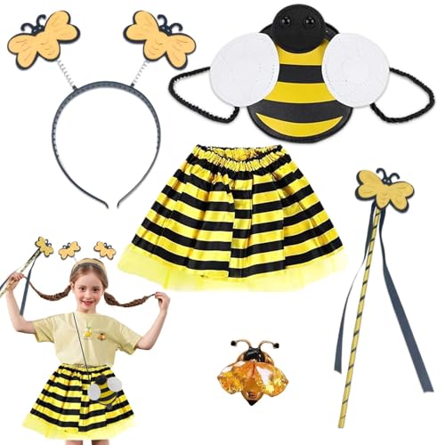 PLATEYTR Bienen kostüm - Komplettset mit Flügeln für Erwachsene, Beetle Kostüm, Bienenkostüm für Nachwuchs Erwachsene, Zauberstab für Nachwuchs, Kostüm junge Damen, Bienen Kostüm Damen PLATEYTR Bienen kostüm - Komplettset mit Flügeln für Erwachsene, Beetle Kostüm, Bienenkostüm für Nachwuchs Erwachsene, Zauberstab für Nachwuchs, Kostüm junge Damen, Bienen Kostüm Damen von PLATEYTR