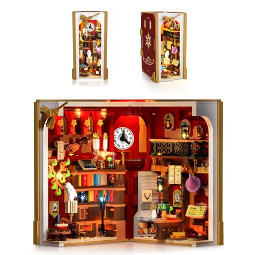 Magisches Book-Nook-Bauset mit LED–3,6 mm Mini DIY-Buchstützen-Bausatz für Bücherregal & Wohnkultur–1015 Teile Miniatur Buchstütze Modellbausteine für Kinder Erwachsene Jungen Mädchen ab 8 Jahren Magisches Book-Nook-Bauset mit LED–3,6 mm Mini DIY-Buchstützen-Bausatz für Bücherregal & Wohnkultur–1015 Teile Miniatur Buchstütze Modellbausteine für Kinder Erwachsene Jungen Mädchen ab 8 Jahren von PLAXSOON