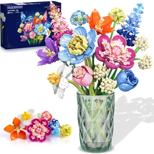 PLAXSOON Blume Bausteine für Erwachsene, Botanical Kollektion Bauspielzeug, Pflanze Home Deko, Blumenstrauß Spielzeug Valentinstag Frauen Kinder Jungen Mädchen 8-12+ PLAXSOON Blume Bausteine für Erwachsene, Botanical Kollektion Bauspielzeug, Pflanze Home Deko, Blumenstrauß Spielzeug Valentinstag Frauen Kinder Jungen Mädchen 8-12+ von PLAXSOON