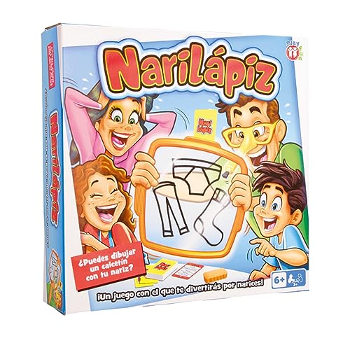 Play Fun NARILAPIZ- Family Game Werden Sie EIN Künstler mit Nur Ihre Nase und einen Filzstift Kinder UND MÄDCHEN 6+ Jahre von PLAY FUN BY IMC TOYS