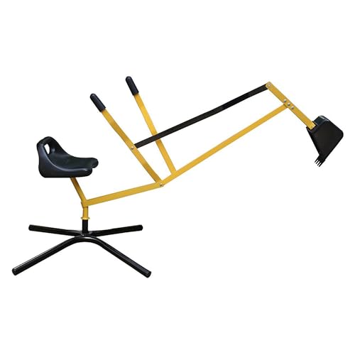 PLAY FUN Aufsitzbagger | 360° drehbarer Kinderbagger | Sandkastenbagger aus Metall | Sandspielzeug mit beweglichem Baggerarm | Outdoor Kinderspielzeug für Kinder von PLAY FUN
