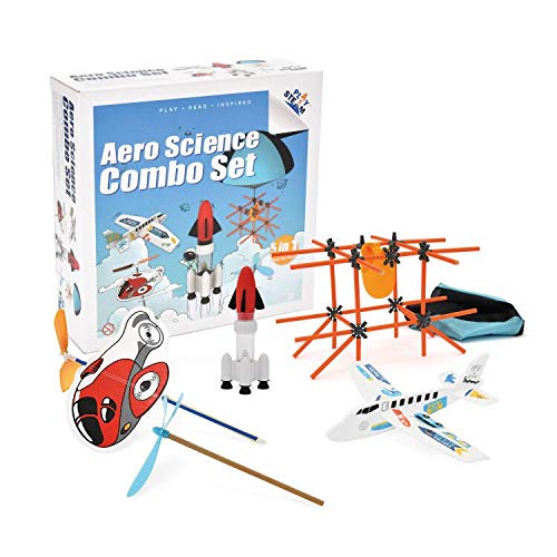 PLAYSTEM 5 Verschiedene Flugzeugfahrzeug-Sets, 5-in-1-Fliegenspielzeug, STEM-Spielzeug für Kinder und Jugendliche, Mädchen und Jungen von PLAY STEAM