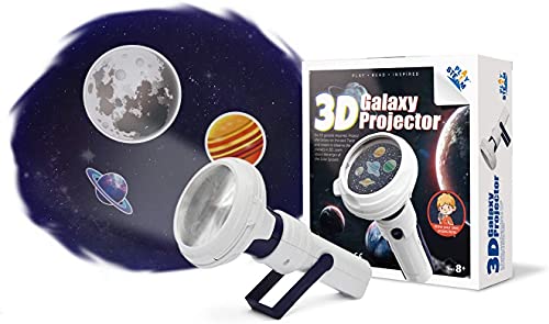 PLAYSTEM Planetariumsprojektor für Kinder, verwandeln Sie 2D-Bilder in dynamische 3D-Universumswunder ， DIY-Lernressourcen Shining Stars-Projektor, Weltraumspielzeugset für das Sonnensystem von PLAY STEAM